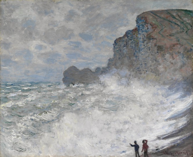 Rough weather at Étretat from Claude Monet