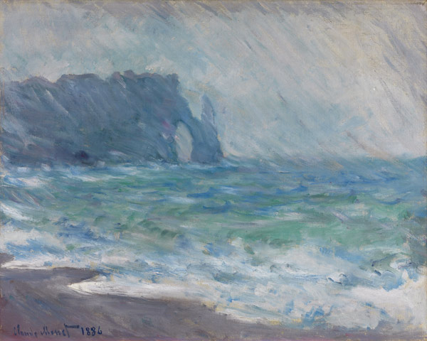 Rain in Étretat from Claude Monet