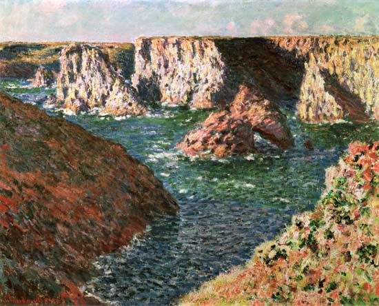 The Rocks of Belle Ile from Claude Monet