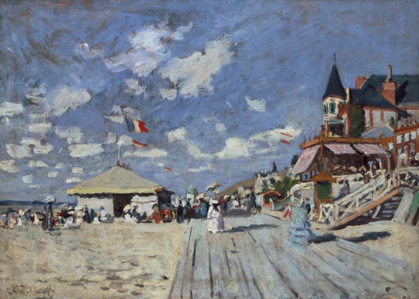 On the beach of Trouville from Claude Monet