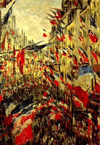 Strasse im Flaggenschmuck from Claude Monet