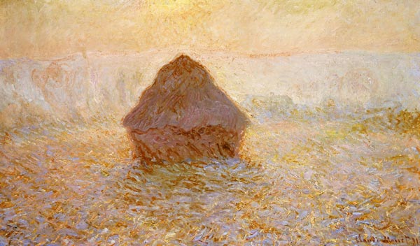 Haystacks, Sun in the Mist from Claude Monet