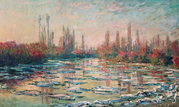 The Thaw on the Seine, near Vetheuil from Claude Monet