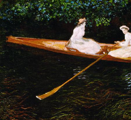 Boating on the river Epte, c.1889-1890