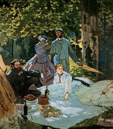Le Déjeuner sur l ' sharp at Chailly (with the painters Courbet and Bazille)
