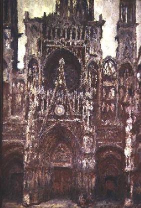 Rouen Cathedral, evening, harmony in brown