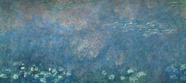 Waterlilies: Two Weeping Willows, centre left section from Claude Monet