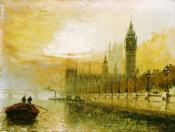 View Of Westminster From The Thames from Claude T. Stanfield Moore