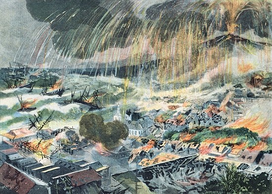 Eruption of a Volcano on Martinique, from ''Le Petit Parisien'', 15th May 1902 from Clement Auguste Andrieux