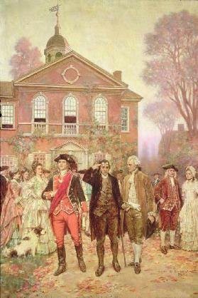 The First Continental Congress, Carpenters Hall, Philadelphia in 1774