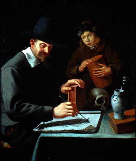 The Painter and his Pupil from Constantin Verhout or Voorhout