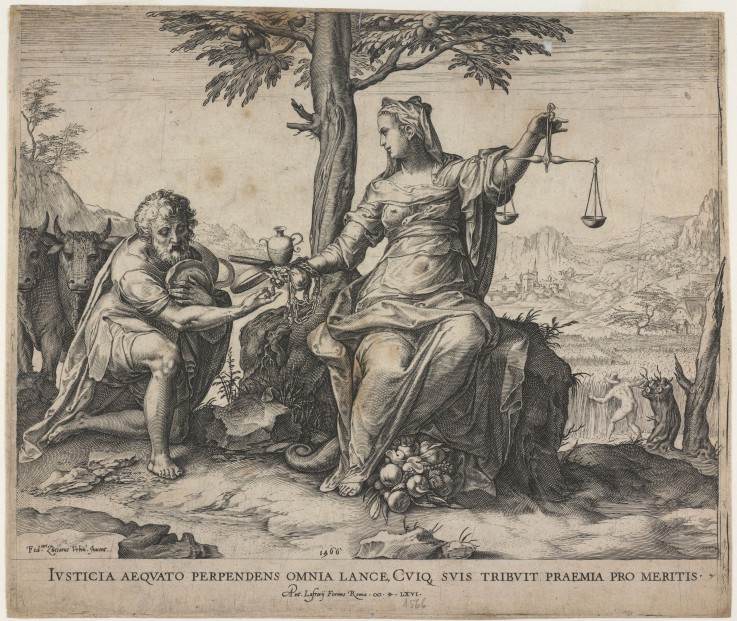 Justice Rewards Toil from Cornelis Cort