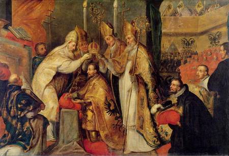 The Coronation of Charles V (1500-58) Holy Roman Emperor from Cornelis Schut