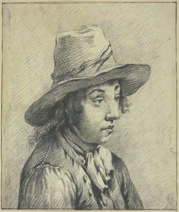 Junger Mann mit Hut, Brustbild nach rechts from Cornelis Visscher