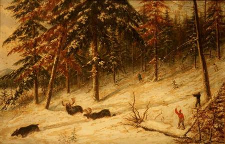 Hunting Moose from Cornelius Krieghoff