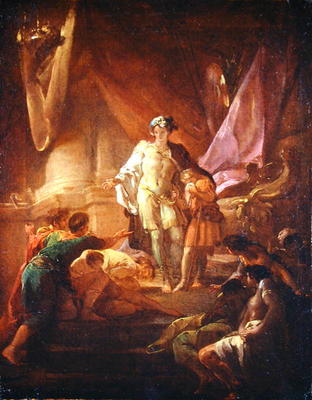 Joseph Revealing his Identity to his Brothers (oil on canvas) from Corrado Giaquinto