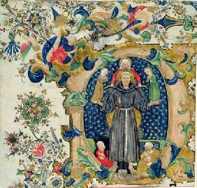 St. Francis in Glory surrounded by Chastity, Poverty and Obedience with Lust and Avarice at his feet