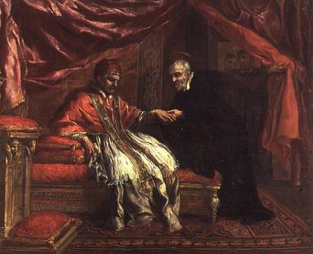 St. Filippo Neri Curing Pope Clemente VIII from Pietro  da Cortona,