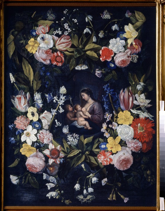 Floral Wreath with Madonna and Child from Daniel Seghers