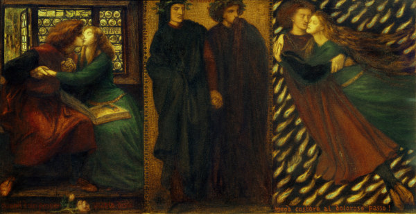 D.G.Rossetti / Paolo and Francesca. from Dante Gabriel Rossetti