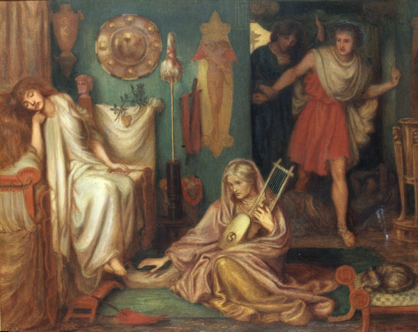D.Rossetti, Return of Tibullus, 1868. from Dante Gabriel Rossetti