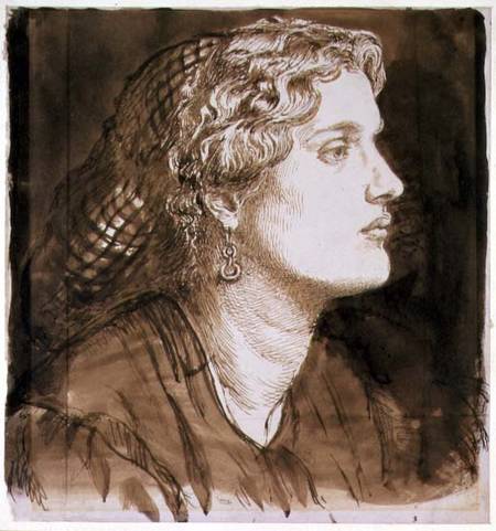 Portrait of Fanny Cornforth from Dante Gabriel Rossetti