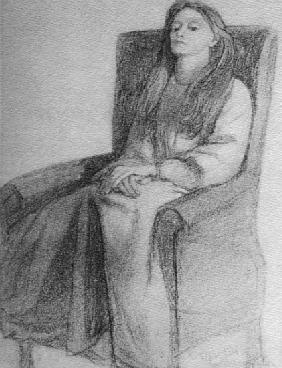 Elizabeth Siddal, c.1853 from Dante Gabriel Rossetti