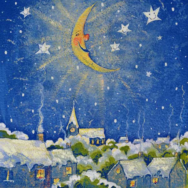 Christmas Moon (w/c on paper)  from David  Cooke
