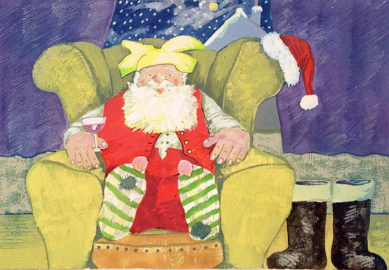 Santa Warming his Toes  from David  Cooke