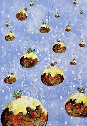 Christmas Puddings (gouache on paper) 