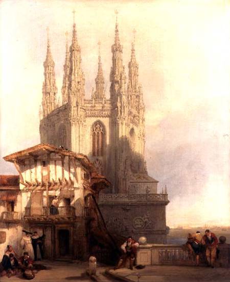The Entrance to the North Transept, Burgos Castle from David Roberts