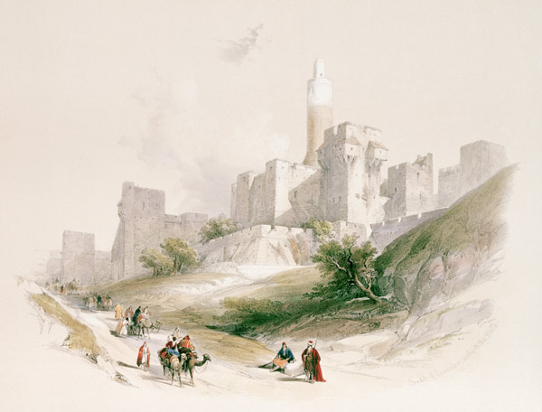 Jerusalem , Tower of David from David Roberts
