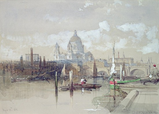 St. Pauls from the River from David Roberts