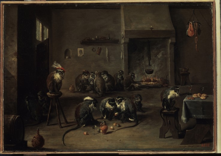 Monkeys in the Kitchen from David Teniers