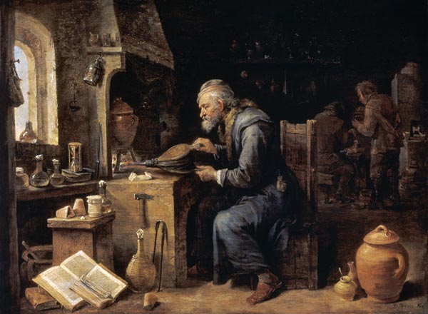 D.Teniers, An Alchemist, 1650s. from David Teniers