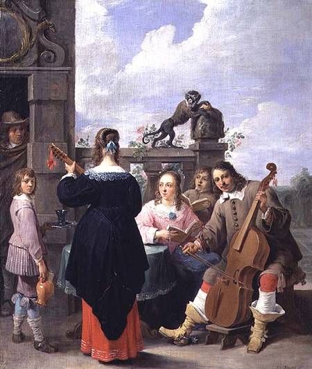 The Artist and his Family in Concert (panel) from David Teniers
