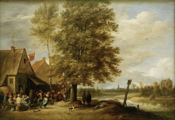 David Teniers d.J., Wirtshaus am Fluß from David Teniers