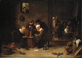 Card-player and smoker from David Teniers