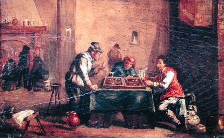 Men Playing Backgammon in a Tavern from David Teniers