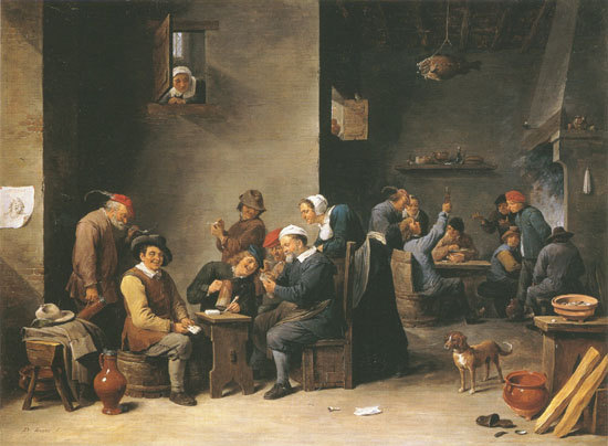 a scene in a tavern from David Teniers