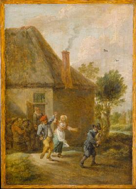 Peasants Dancing in Front of an Inn