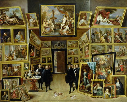 Archduke Leopold Wilhelm (1614-61) in his Picture Gallery, c.1647 (oil on copper) from David the Younger Teniers
