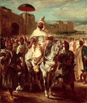 Abd Ar-Rahman (d.788) Sultan of Morocco (oil on canvas) from Delacroix