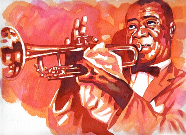 Louis Armstrong42 x 30 cm from Denis Truchi