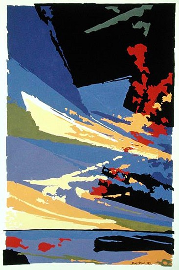 Sunset, St. Ouen, 1985 (gouache on paper)  from Derek  Crow