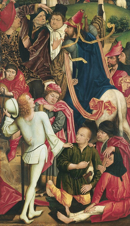 Knights and Soldiers playing Dice for Christ's Robe from Derick Baegert