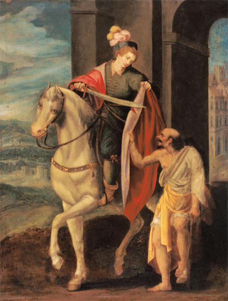 St. Martin shares his Coat with a Beggar from Deutscher Meister