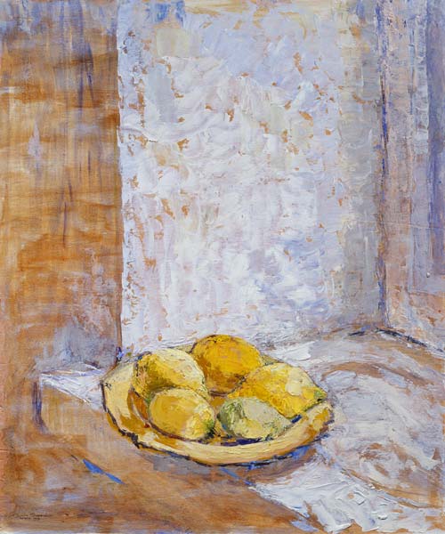 Lemons on the window sill, 1993 (board)  from Diana  Schofield