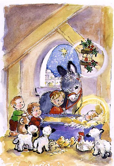Away in a Manger, 1996 (w/c)  from Diane  Matthes