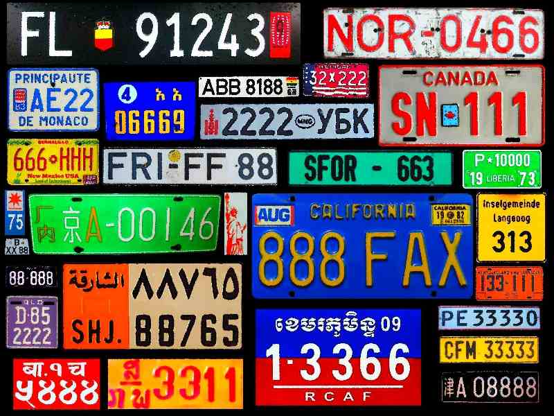 Autokennzeichen aus aller Welt from Christophe Didillon